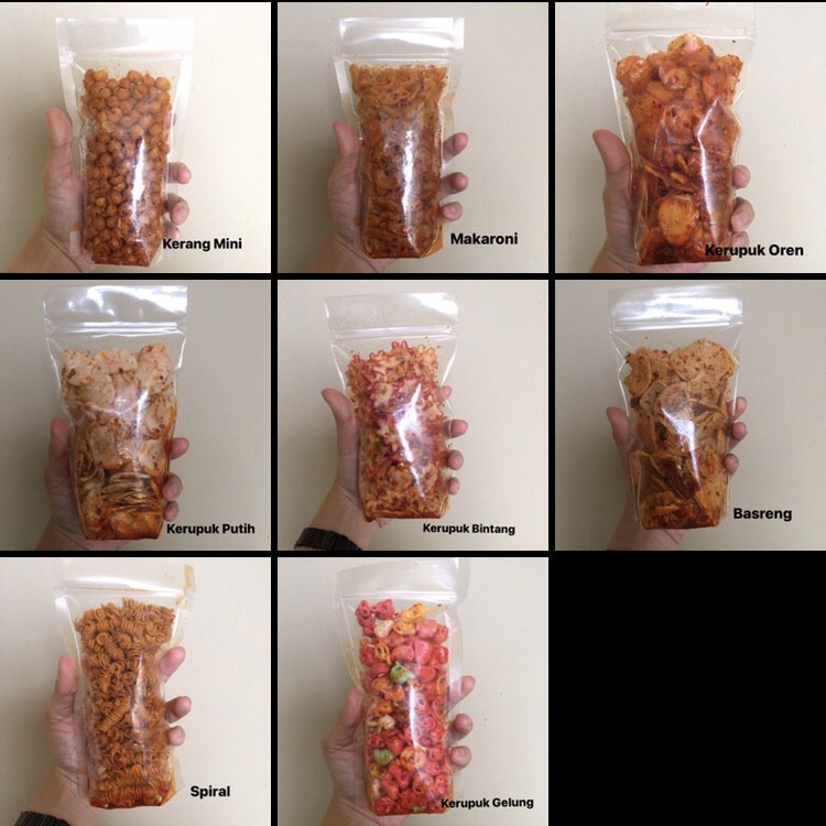 

Aneka Seblak Kerupuk Kering Cikruh Hot Pedas Kecil