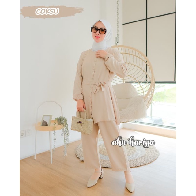CINDIYA ONE SET ORI KARISSA SET TUNIC CINDIYA ORIGINAL AKU KARISSA FASHION WANITA MUSLIMAH SET CELAN