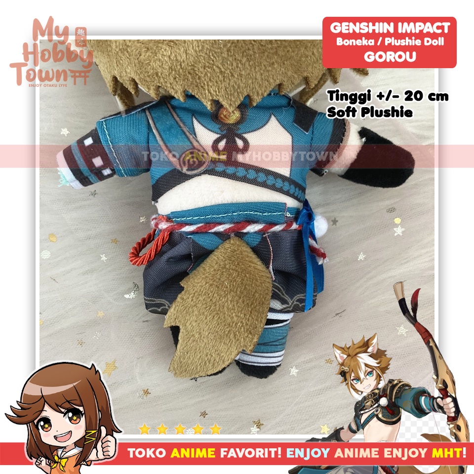 Boneka Anime Karakter Genshin Impact Gorou Plushie Doll