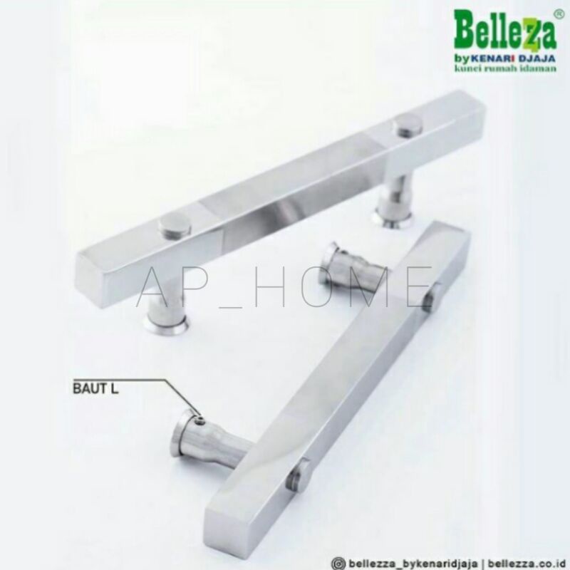 Tarikan Pintu 2 daun Bellezza Stainless Steel 30cm (Pull Handle)