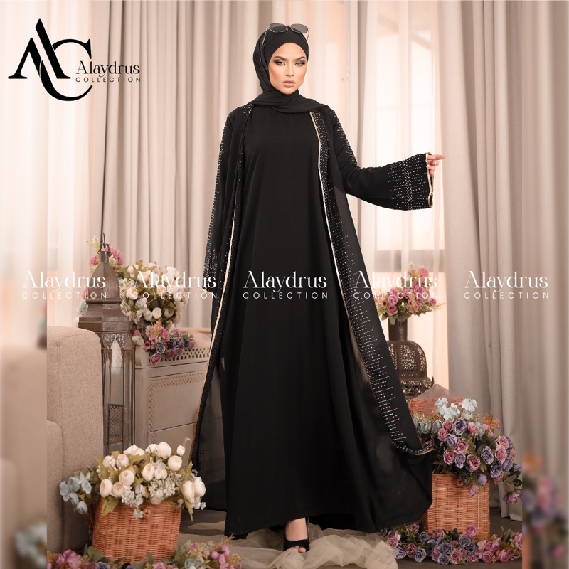 Abaya Gamis Maxi Dress Arab Saudi Bordir Zephy Turki Haji Umroh Dubai Turkey 811