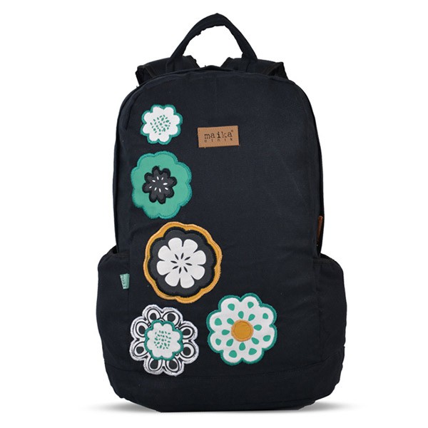 Tas Ransel Kanvas Maika etnik DARA BLACK untuk Wanita