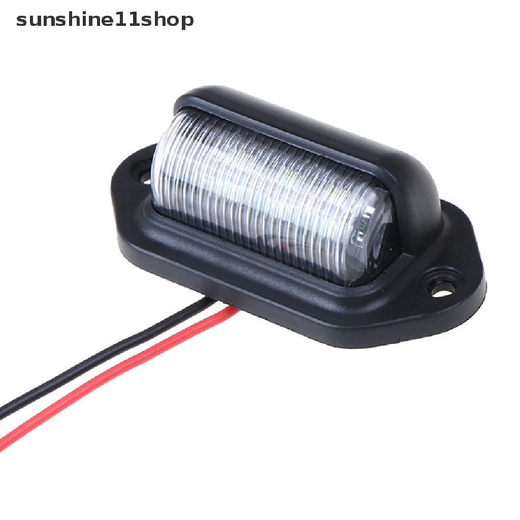 Sho 1Pc Lampu LED 6smd 12V Tahan Air Untuk Plat Nomor Mobil / Perahu / Truk / Trailer