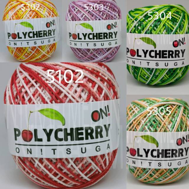 Benang Rajut Polycherry Ombre