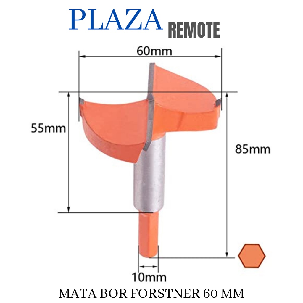 Forstner Bit MATA BOR Pelubang KAYU Engsel SENDOK drill bit 60 MM