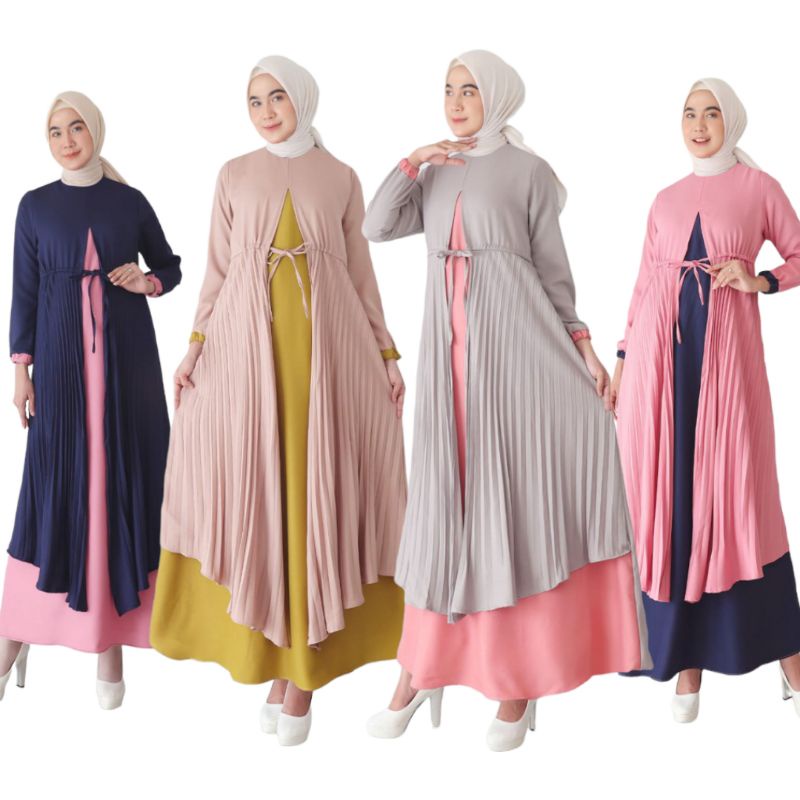 GAMIS PLISKET WANITA  P801/533 ( BAHAN PREMIUM )