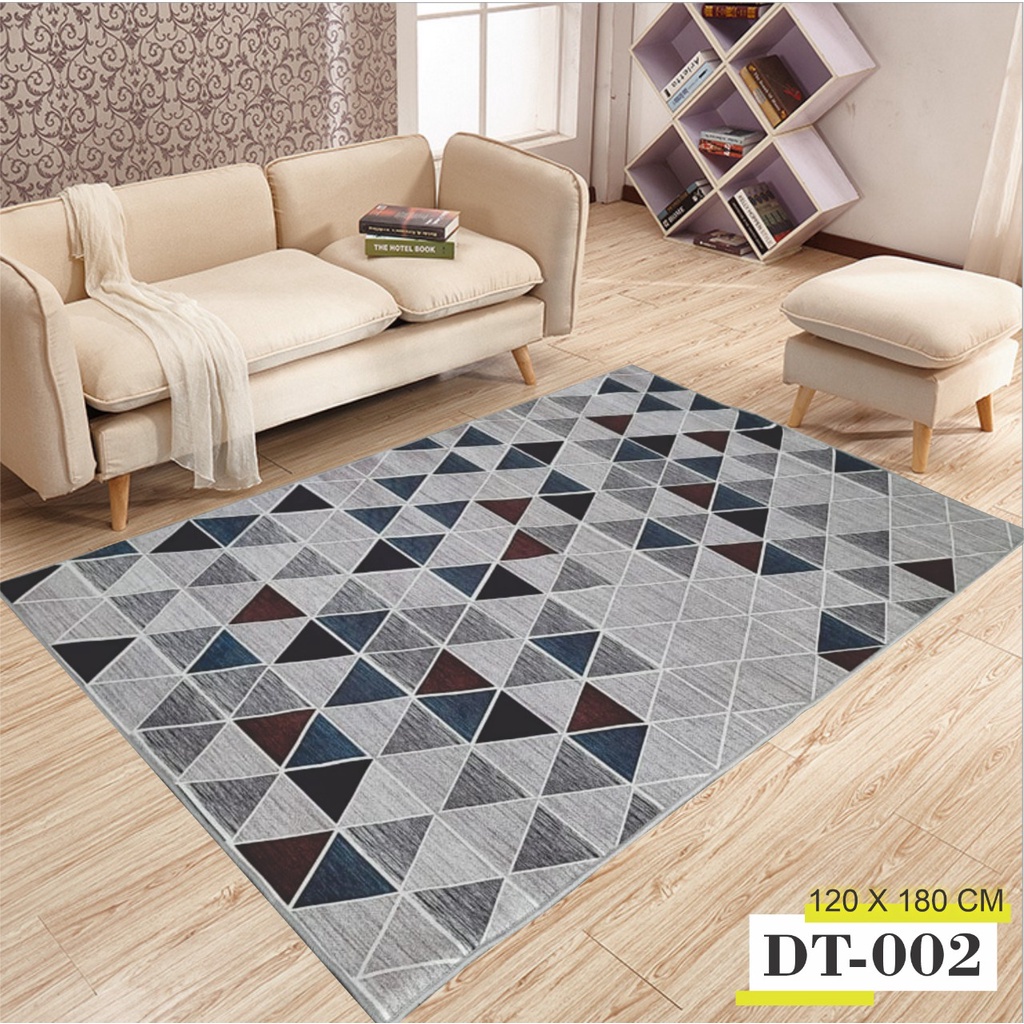 Barnik88 Karpet Lantai Permadani berkualitas Eropa Modern Design UK 90 x 150 cm Anti Slip Minimalis