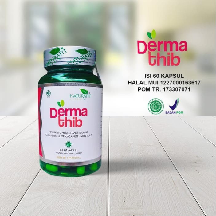 Dermathib Obat Jerawat Gatal Penyakit Kulit Ampuh Aman Alami Herbal Kapsul Derma thib BPOM