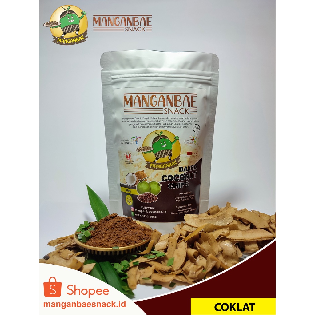 

RASA COKLAT - Keripik Kelapa Manganbae Snack (Coconut Chips)