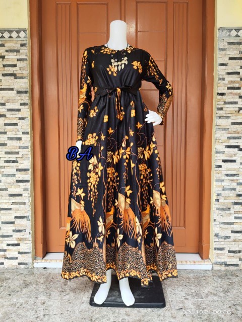 Gamis Batik Syari Terbaru Allsize Bercorak