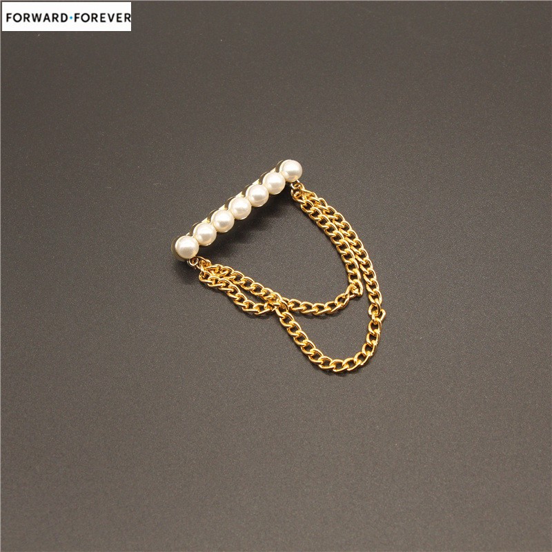 Fashion fringed pearl multifunctional brooch     M40218