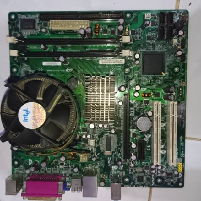 Paket Motherboard Intel LGA775 plus Pentium 4 HT PLUS fan Plus Ram DDR2 1GB vga onboard
