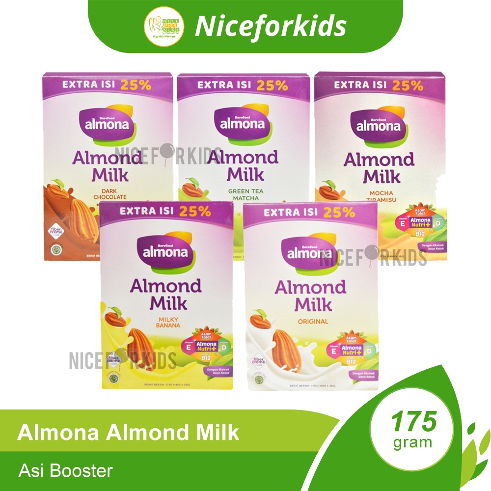 Almona Almond Milk Susu Almond Pelancar ASI Booster Plus Daun Katuk 175gr Booster ASI Ibu Menyusui