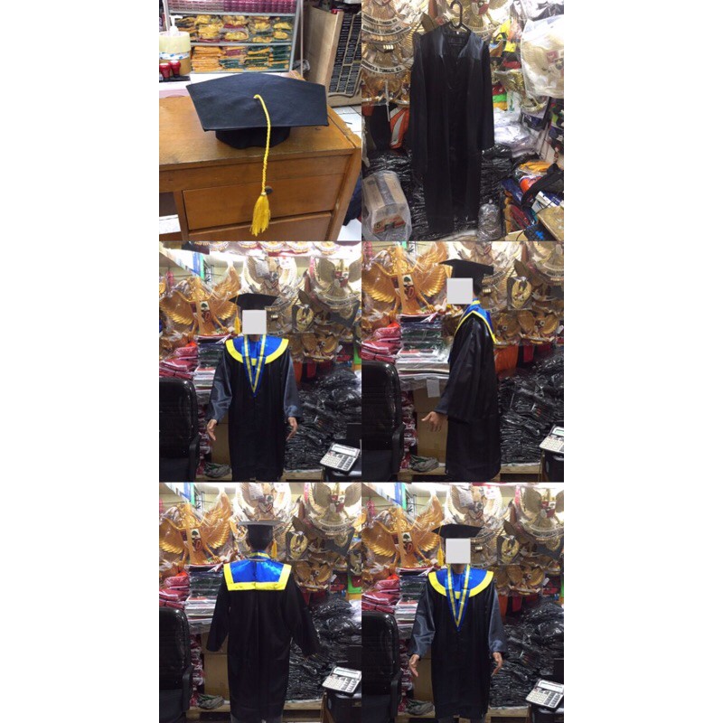 Toga wisuda SMP dan SMA toga wisuda SMP toga wisuda SMA bahan satin stok ready toga wisuda