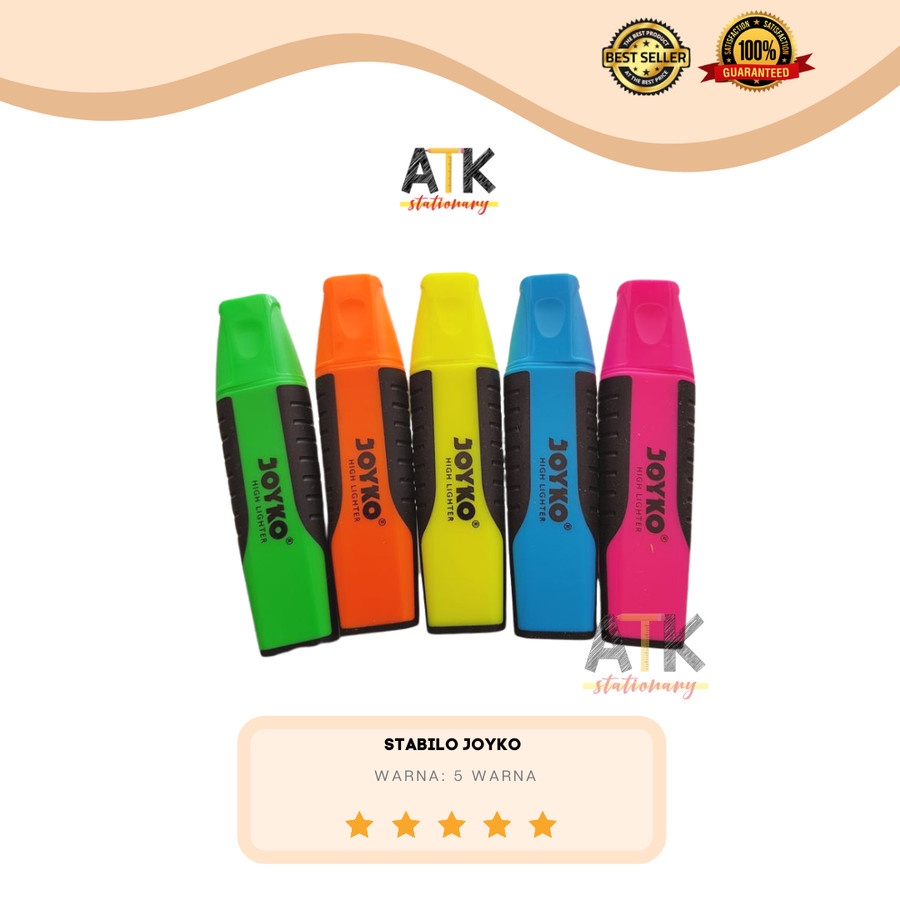 

Stabilo Joyko / Highlighter 5 Warna atk