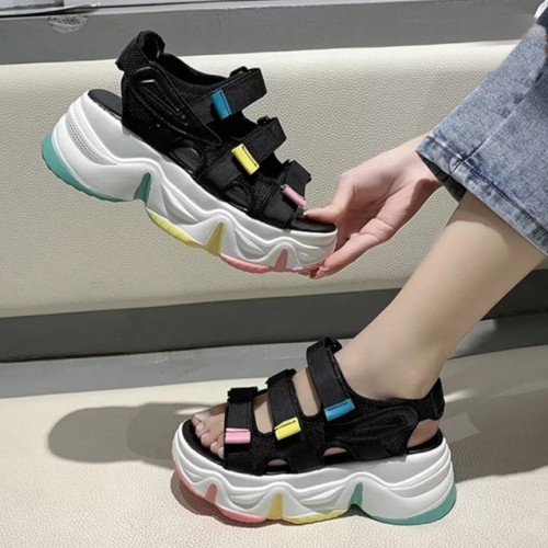 Murah  Sandal Wanita Sol Tinggi / Sandal Gunung Wanita Sol Tinggi / Sandal Gunung Wanita Rainbow