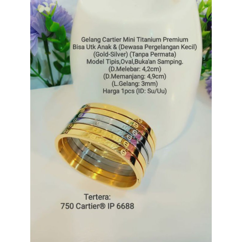 gelang cartier anak titanium