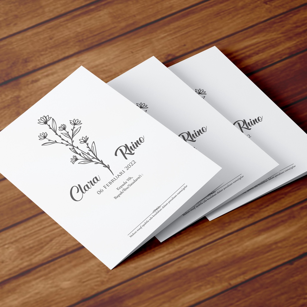 Undangan Pernikahan Rustic Unik Murah & Elegan