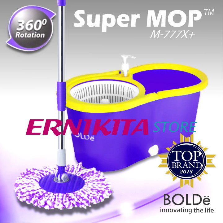 BOLDe M 777X PLUS / UNICORN - Supermop Alat Pel Modern Botol Dispenser Drainase
