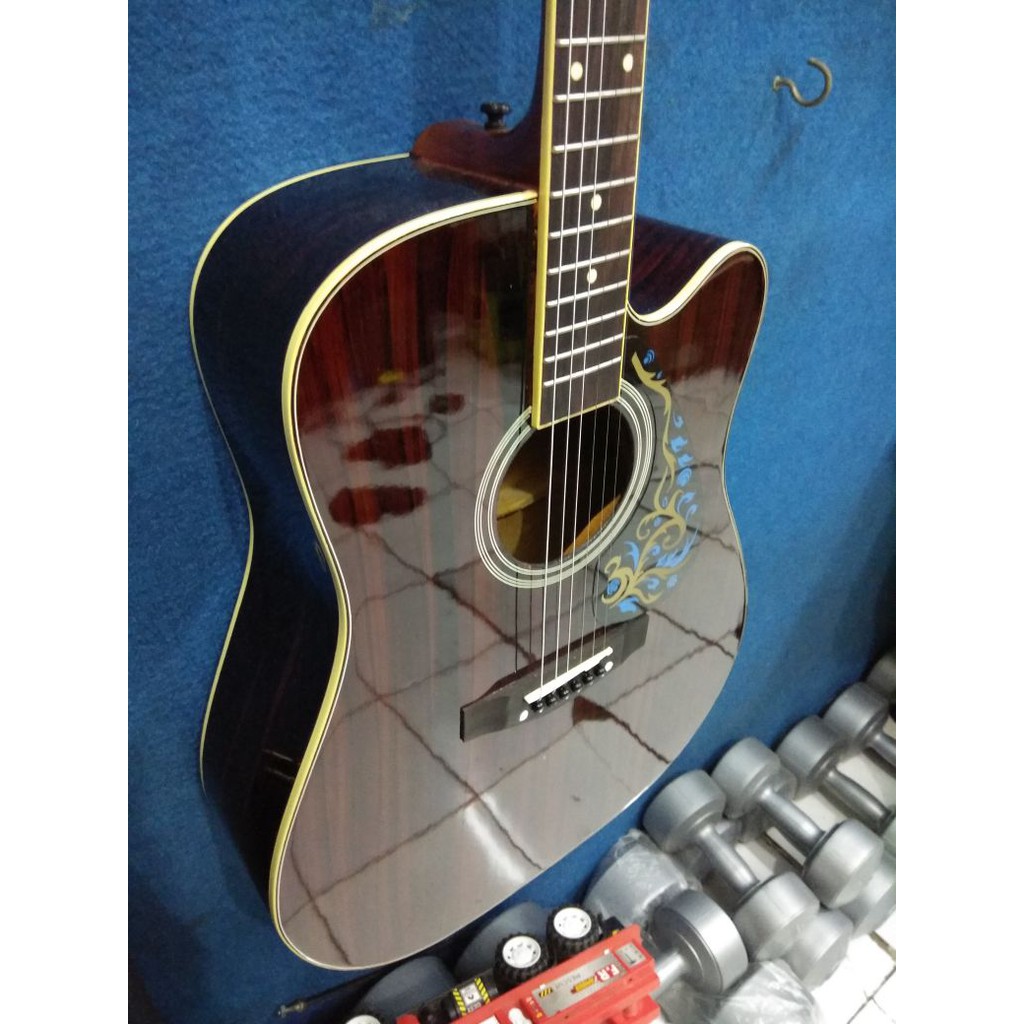 Gitar Akustik Jumbo Merk GREG BENNETT Warna Coklat Senar String Trusrod Jakarta Murah