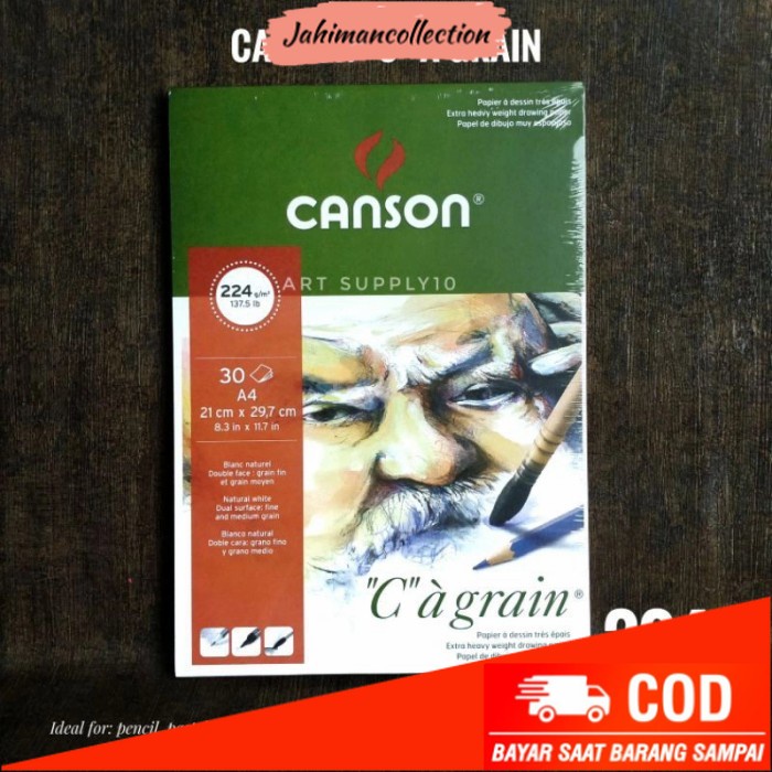

✨ BISA COD ✨ Canson C A Grain Drawing Pad 224g A4