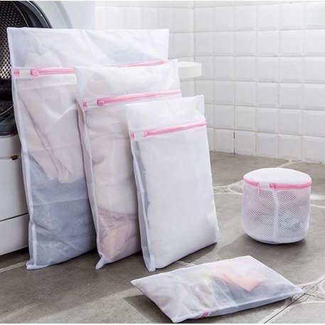 Kantong Tas LAUNDRY BAG JARING Tempat Pakaian Washing Net Mesin Cuci 30 x 40