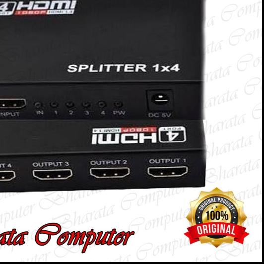 ○ HDMI SPLITTER 4 PORT/HDMI CABANG 4/HDMI PORT/SPLITER HDMI BERKUALITAS ☛