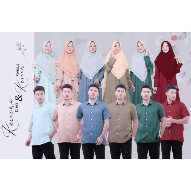 SARIMBIT KAREEM KAREEMA ZIZARA COUPLE KATUN MADINAH GAMIS KEMEJA CASUAL SEMI FORMAL