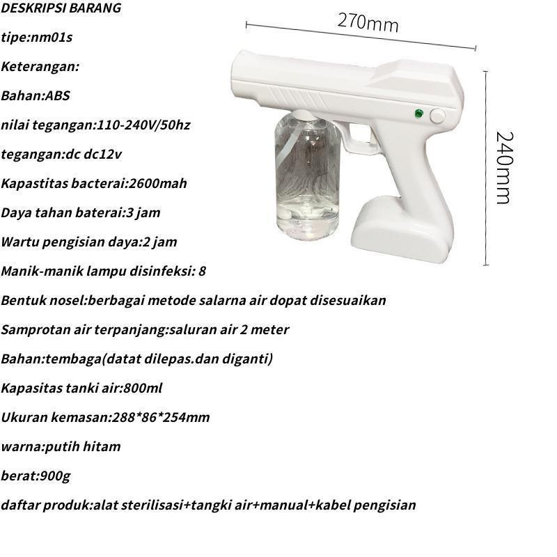 【33LV.ID】2 MODEL Nano Spray Disinfectant Wireless 800ml/80ml Anti Virus Rechargeable