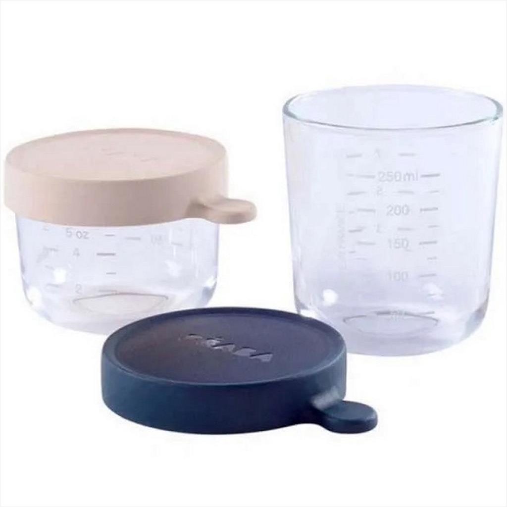 BEABA Conservation Jar Glass Set 2 150ml 250ml Tempat MPASI