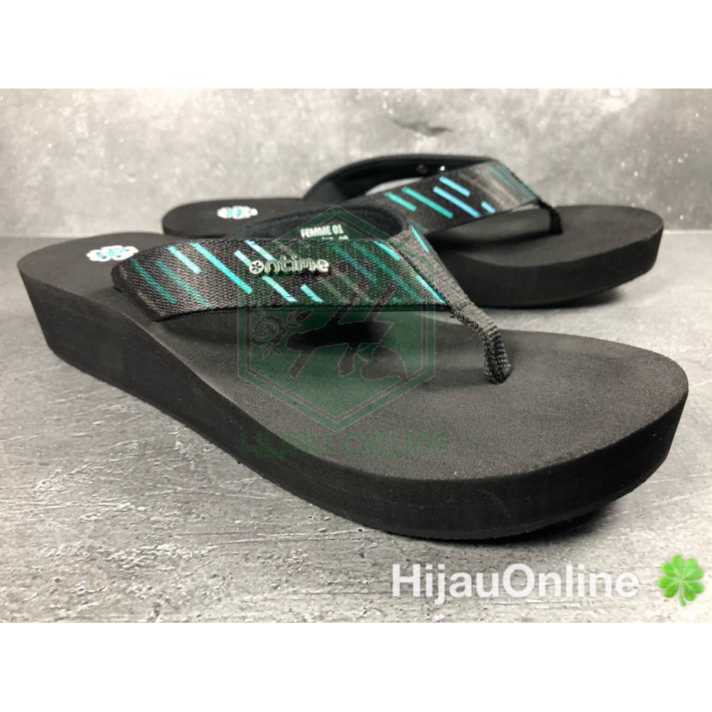 Sandal ONTIME FEMME Sandal Jepit Wedges Sponge Wanita Dewasa Ontime Original