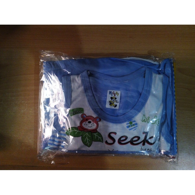 ½ LUSIN SETELAN YUKENSI KAOS YOYO MIKEY, Pakaian Dan Celana Bayi / Tanpa Lengan Unisex [500gr]