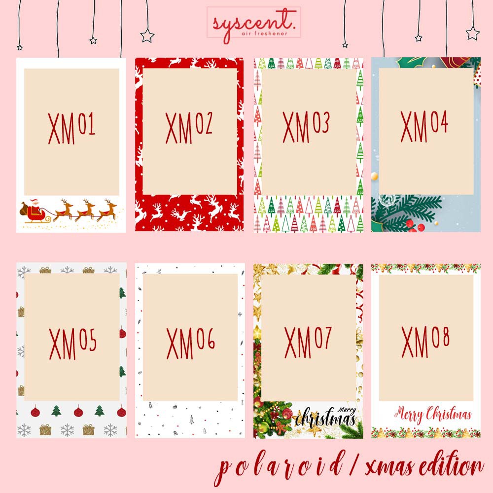 SYSCENT Air Freshener / CUSTOM DESIGN / POLAROID | Parfum Mobil / Pewangi Ruangan / Pewangi Mobil / Pengharum Mobil |