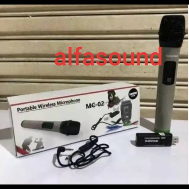 Mic Wireless Shure MC 02 Single Mic Bisa untuk Speaker Portable
