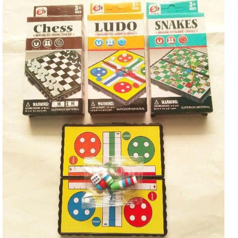 Paket Magnet Game Ludo Catur Ular Tangga
