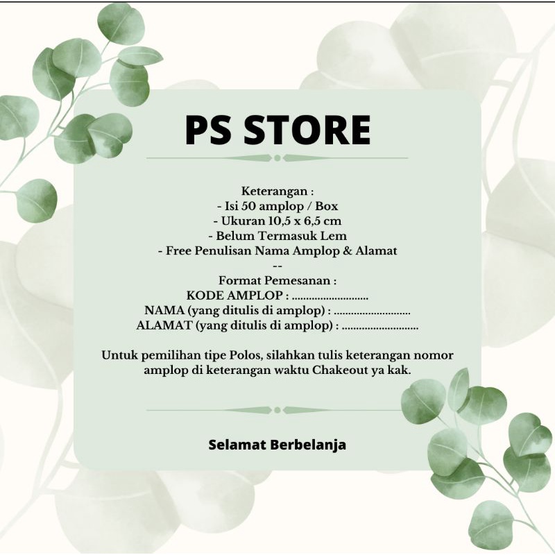 

Amplop Kondangan/Sumbangan isi 50pcs