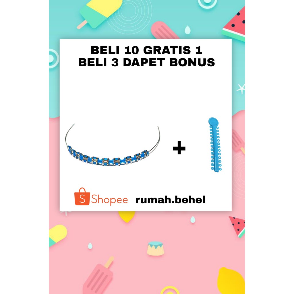 { Bisa cod } behel power chain + karet ganti // behel fashion