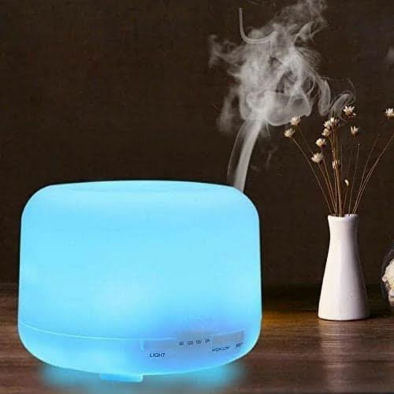 DIFFUSER HUMIDIFIER AROMATHERAPY PELEMBAB PEWANGI UDARA + 7 LED 300 ml