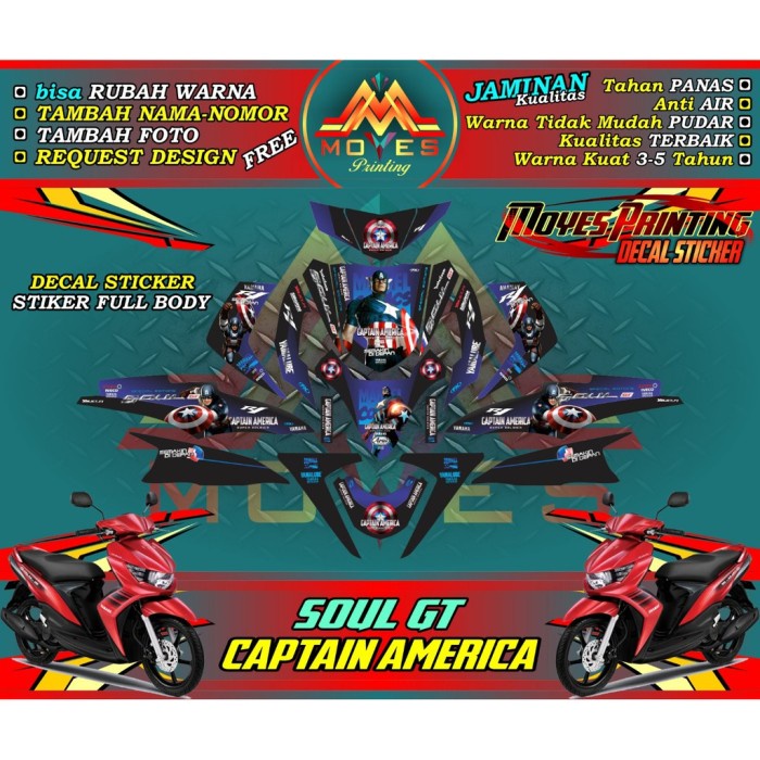 COD decal stiker soul gt-CUCI GUDANG stiker mio soul gt-stiker mio soul gt-stiker motor mio soul gt