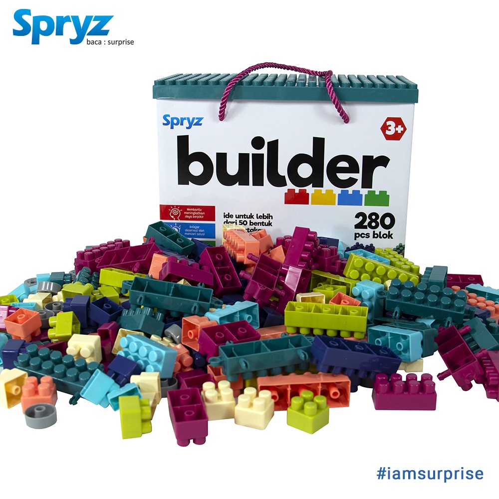 Spryz Builder Mainan Bricks Block 280 pcs