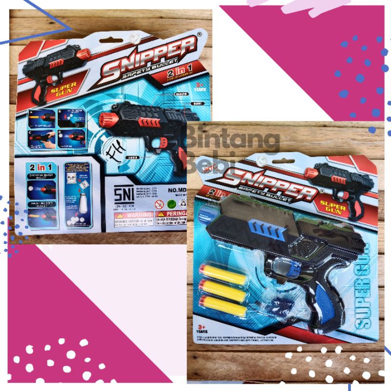 Mainan pistolan karet anak sniper