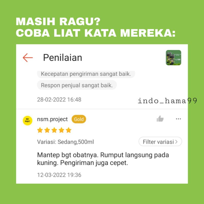 PEMBASMI RUMPUT LIAR SAMPAI AKAR AKARNYA SIAP PAKAI TAMPA HARUS DICAMPUR AIR DIJAMIN AMPUH