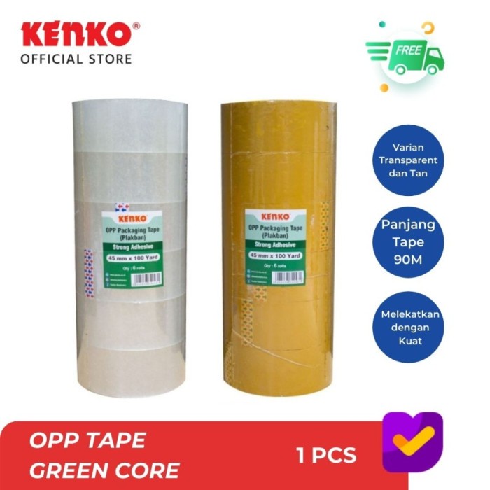 

SOS Lakban OPP KENKO (Core Green) 45 mm / Plakban/OPP Tape