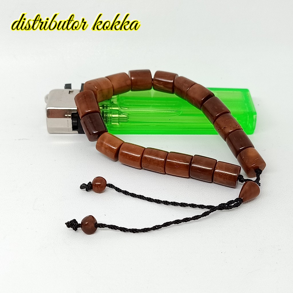 ( SUPER MURAH ) Gelang Kokka kaukah Mardjan besar 10 mm coklat