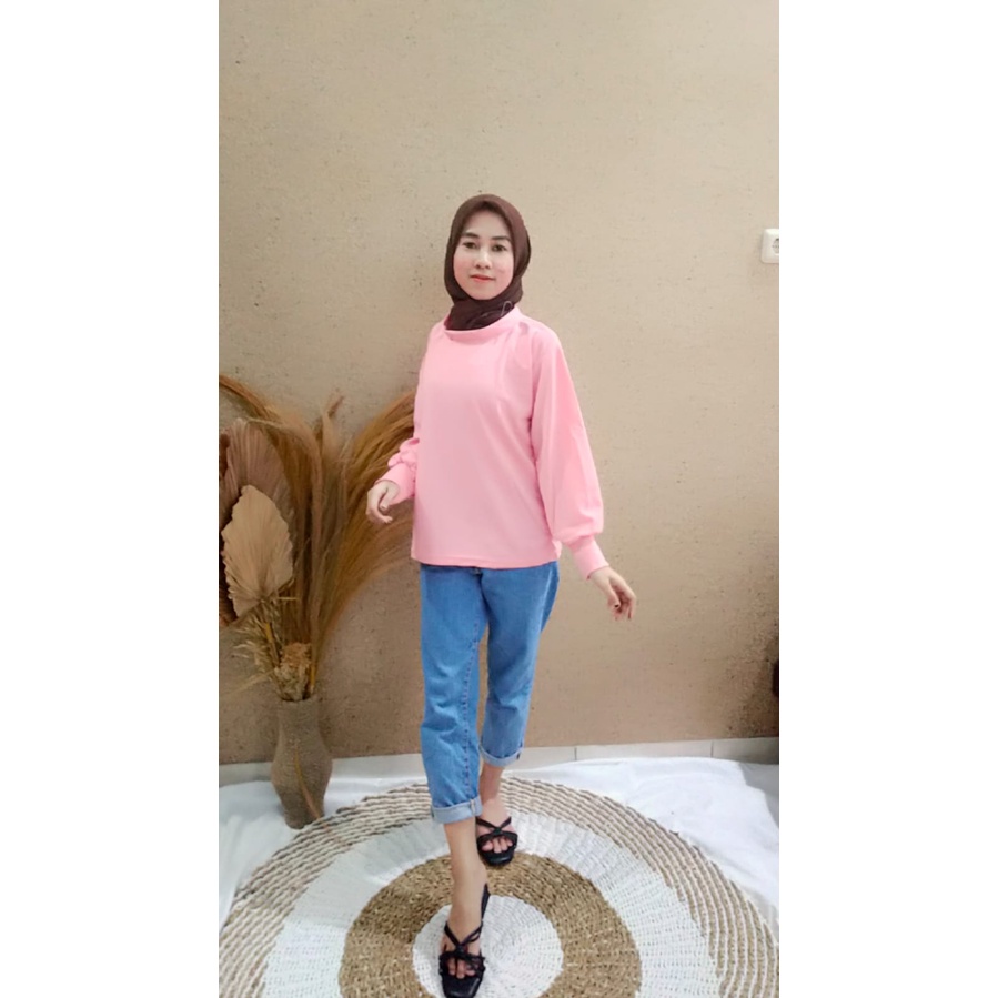 BALONIX BLOUSE TANGAN BALON-PINK