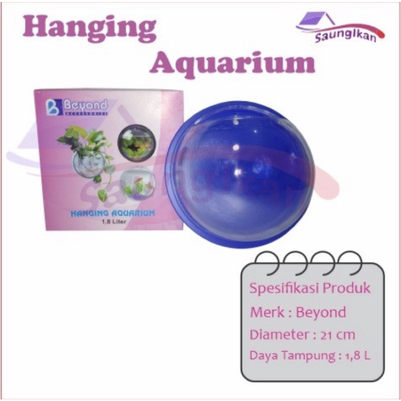 Hanging Aquarium dinding BEYOND mini bentuk bulat