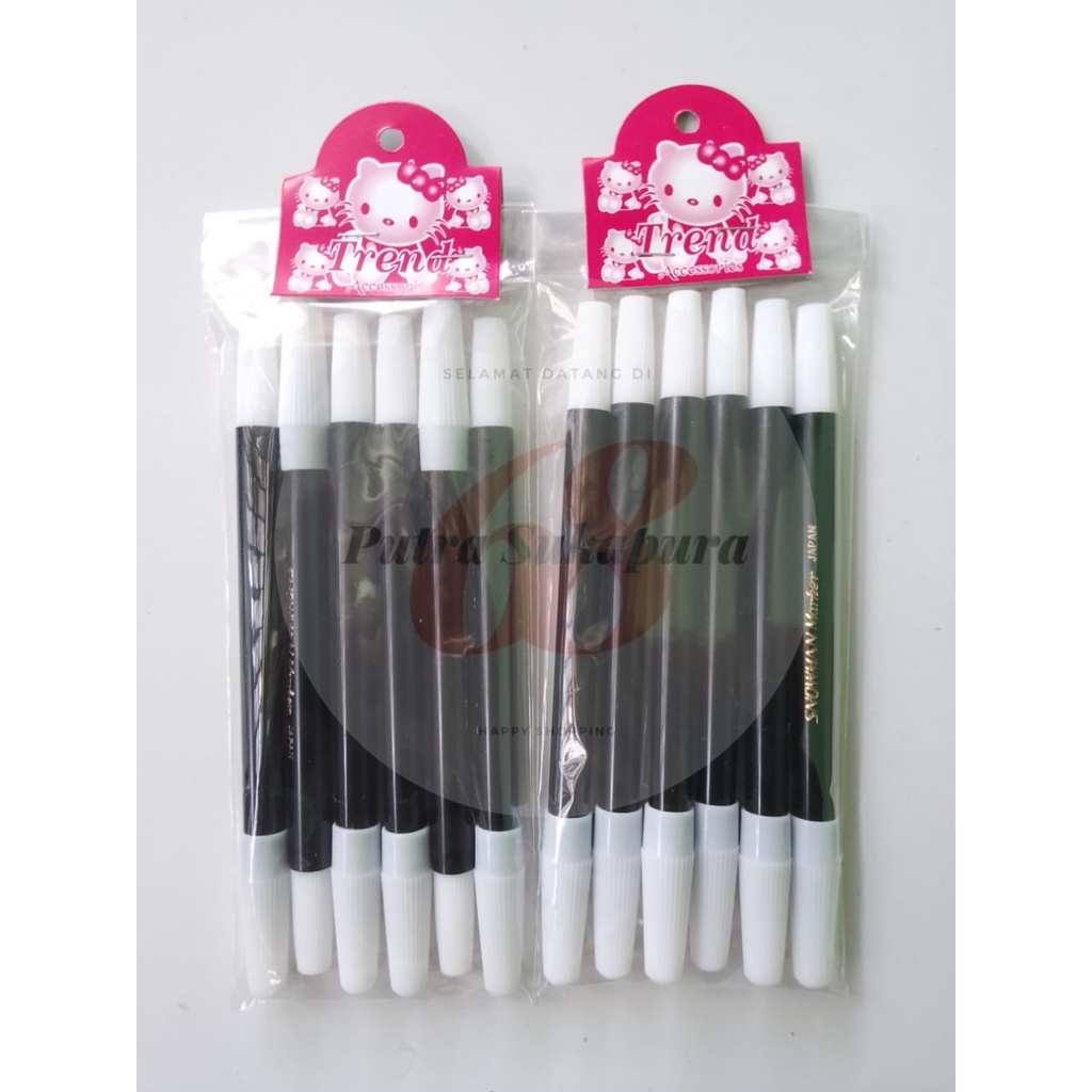 

[6pcs] Spidol Kecil SNOWMAN Hitam