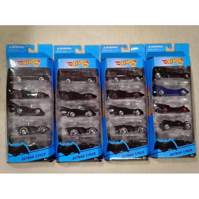 Mainan Anak Mobil Hot Wheels Batman 1 Set 5 Pcs / Diecast Mobil