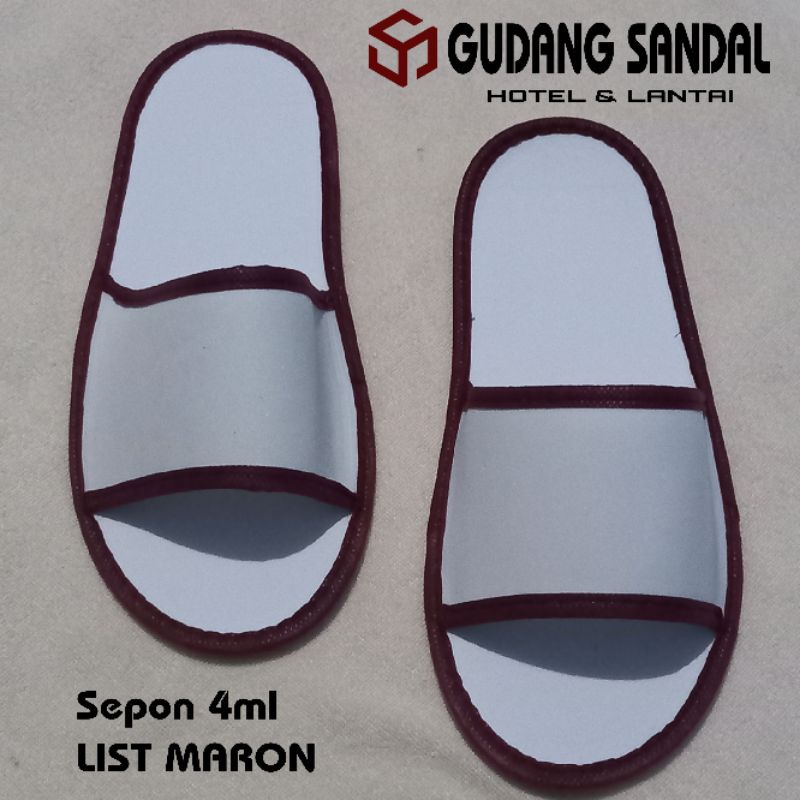 sandal#lantai#hotel#sovenir bahan sepon 4mili maron