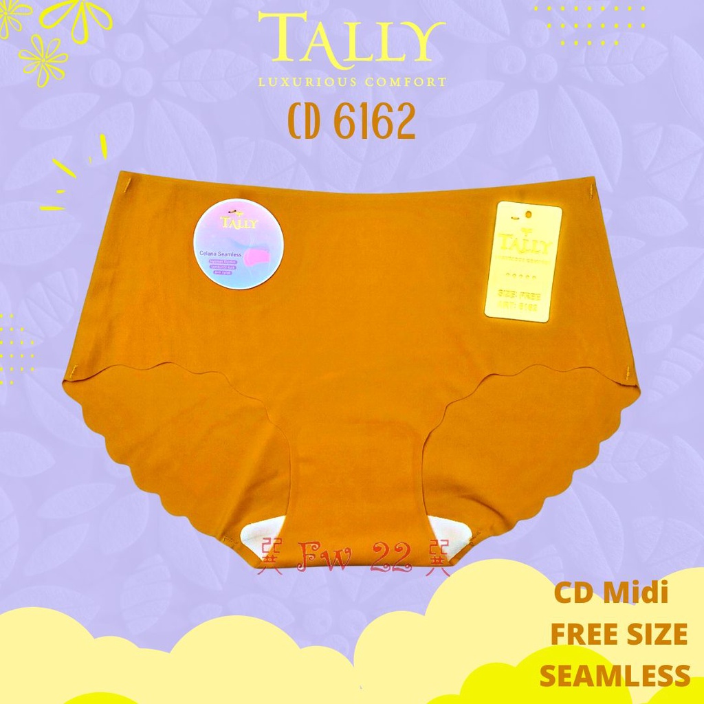 CD Wanita Tally 6162 Celana Dalam Seamless Anti Nyeplak/Tembus Berbahan Lentur dan Nyaman